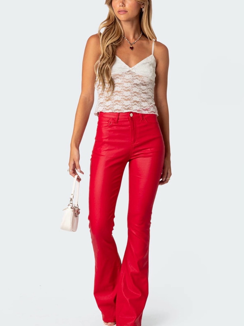 NWT Edikted Leather Flare Pants